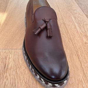 Giorgio Armani brown leather loafers